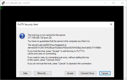 Establish an SSH connection